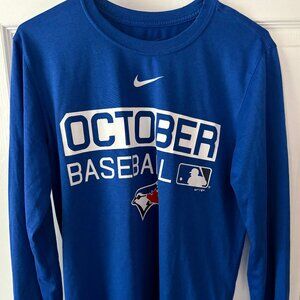 Toronto Blue Jays baseball playoffs Nike DriFit long-sleeve shirt (UNISEX Small)
